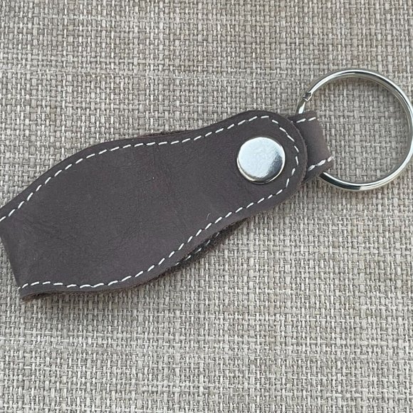 Key Chain Brown Genuine Leather Keys Holder Detachable to belt Keyrings - Picture 1 of 9